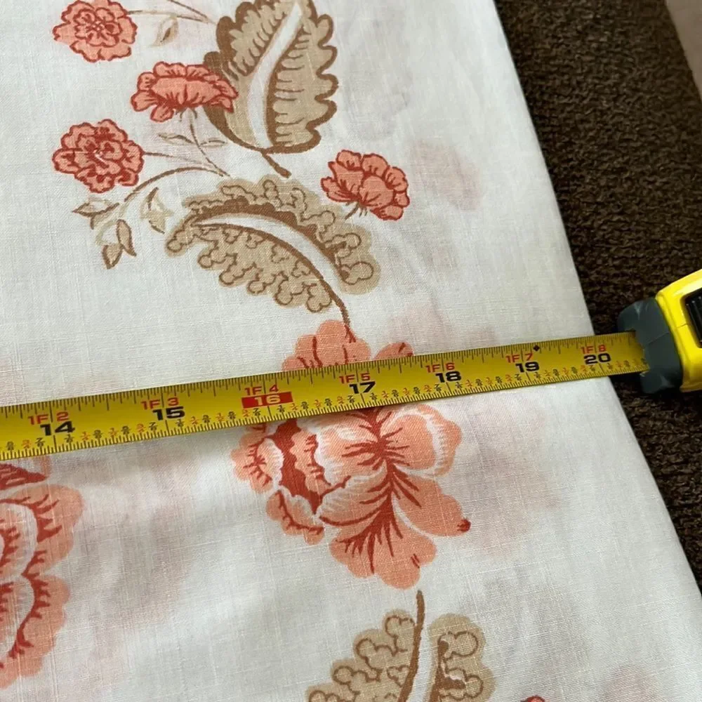 Set 2 Custom Autumn Embroidered White with Red/Brown Floral Accent Pillowcases